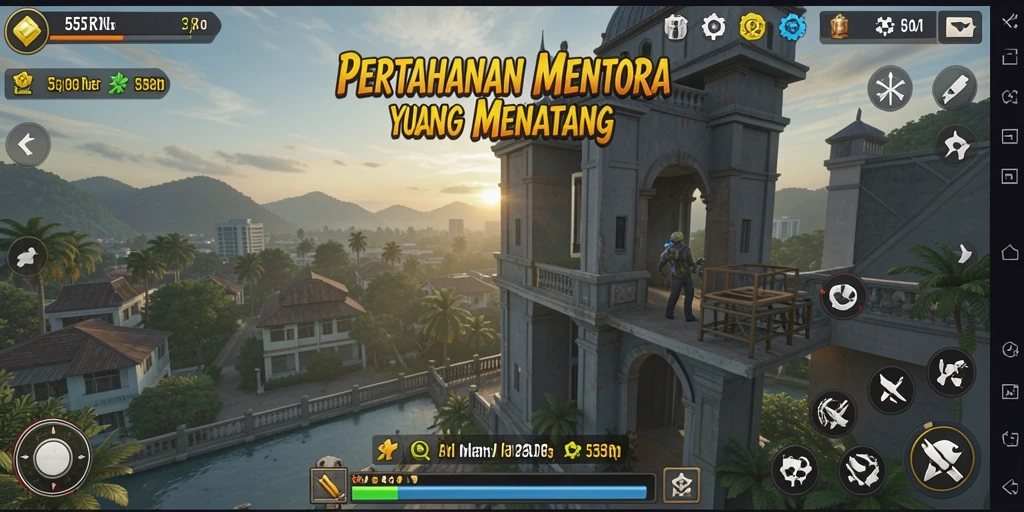 Gameplay seru dari 55RT dengan pertahanan menara yang mengagumkan.