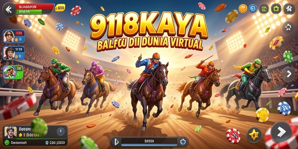 Gameplay Racing intens dengan mobil cepat dan trek menantang.