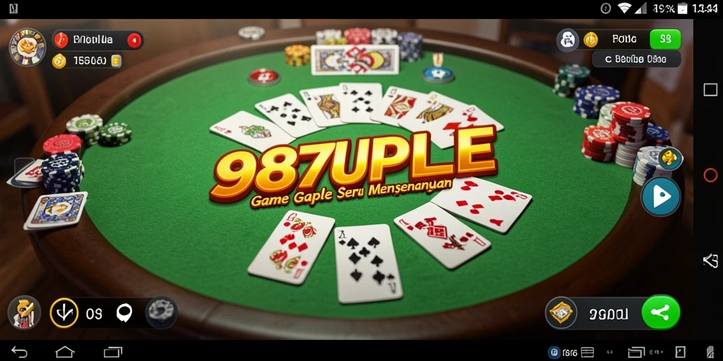 Tampilan gameplay Gaple yang mendebarkan dan interaktif.