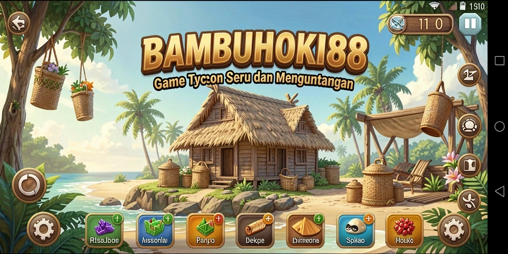 Tampilan gameplay BAMBUHOKI88 yang menarik dengan elemen Tycoon.