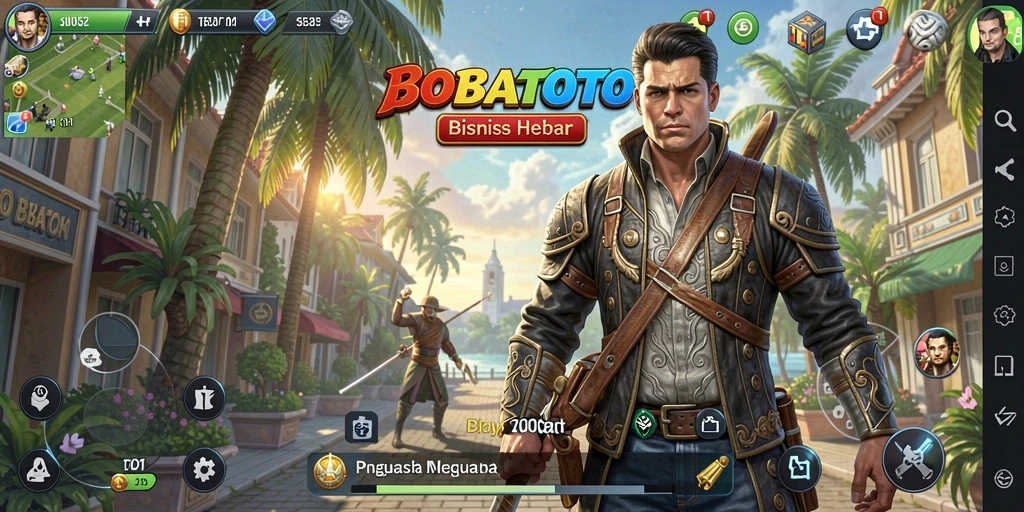 Tangkapan layar gameplay BOBATOTO yang menunjukkan pembangunan bisnis.