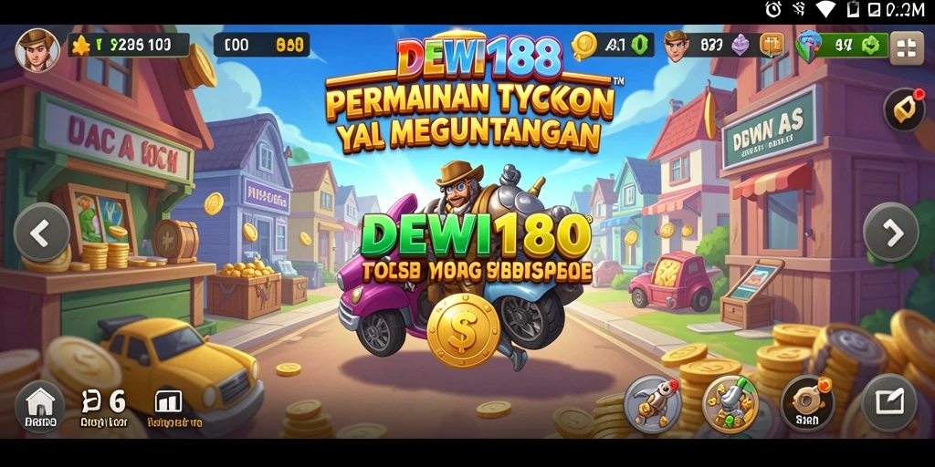 Gambaran gameplay Tycoon DEWI188 yang mendebarkan dan interaktif.