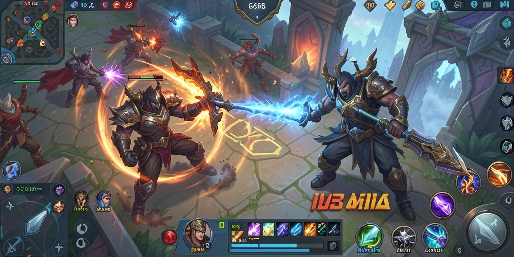 Tampilan gameplay G668 yang seru dalam pertarungan MOBA.