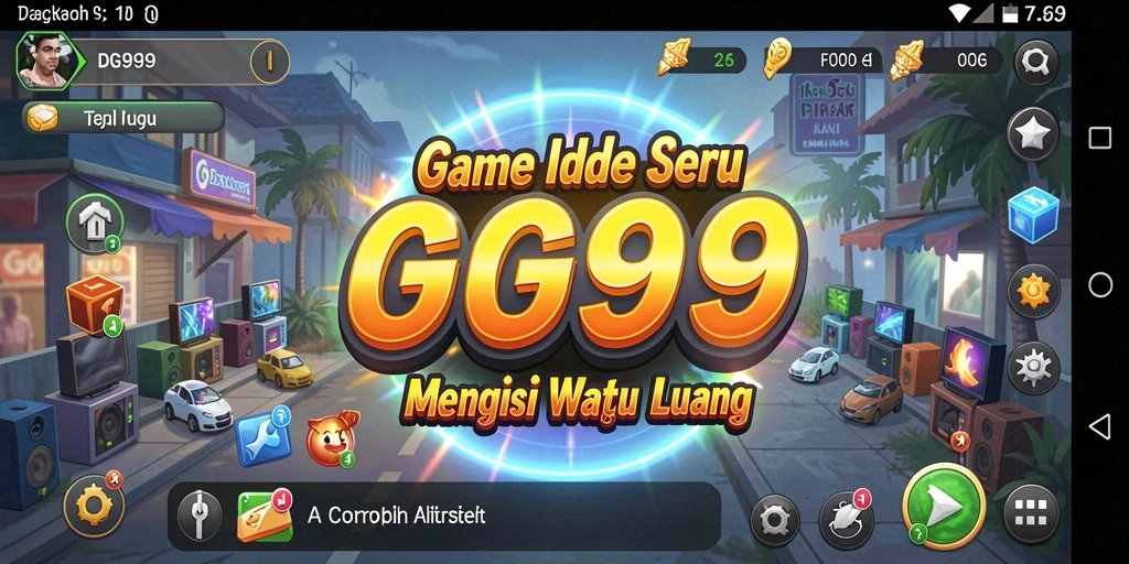 Screenshot gameplay GG999 yang menampilkan kemajuan Idle yang menarik.
