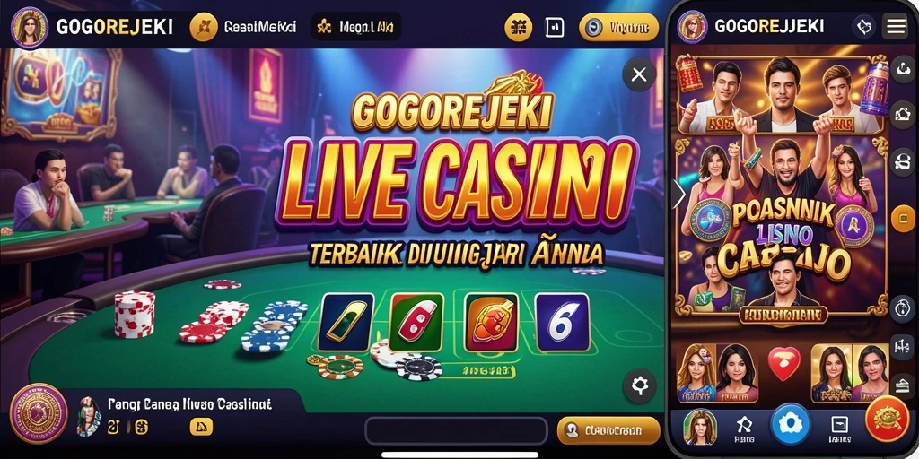 Tampilan gameplay Live Casino yang seru dan interaktif di GOGOREJEKI.