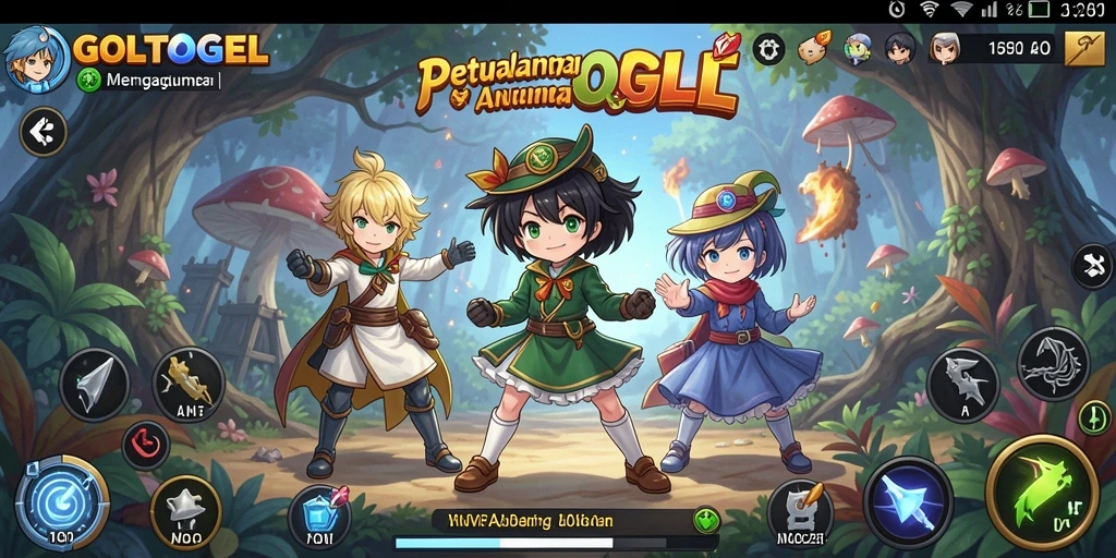 Screenshot gameplay GOLTOGEL yang menarik dengan karakter Anime.