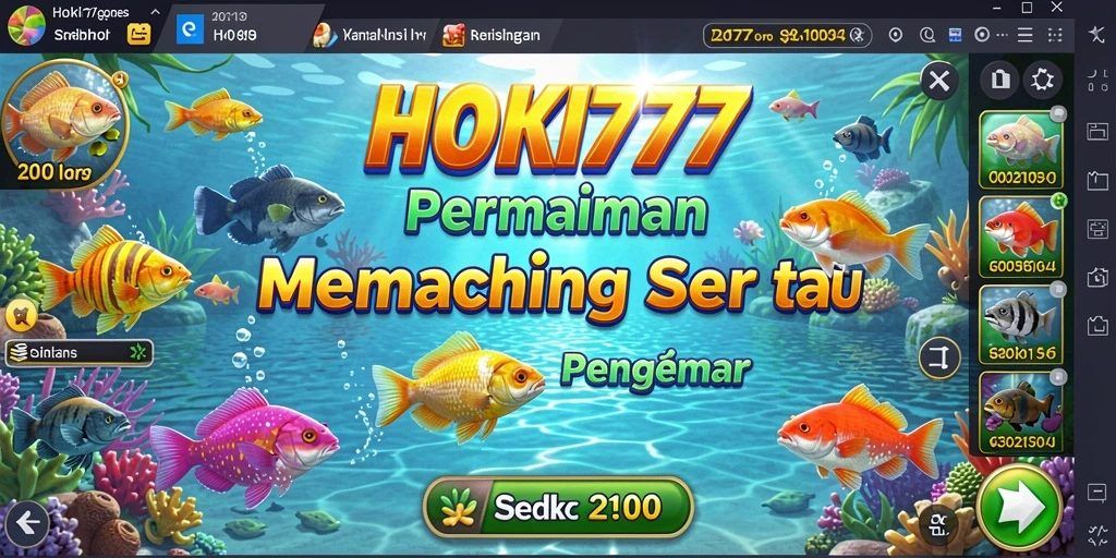 Gameplay HOKI777 yang penuh warna dan menakjubkan saat memancing.