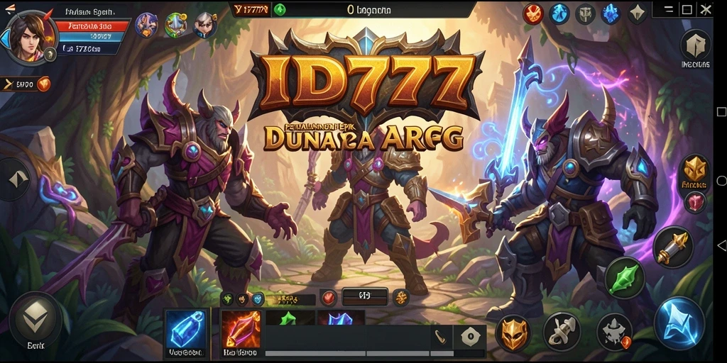 Tampilan penuh aksi dari gameplay ARPG ID777 yang mendebarkan.
