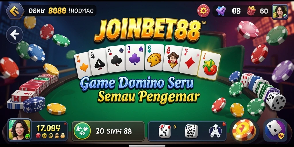 Tampilan gameplay domino yang seru dan interaktif.