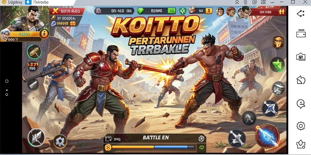 Screenshot dari gameplay KOITOTO yang menampilkan aksi Battle Royale yang seru.