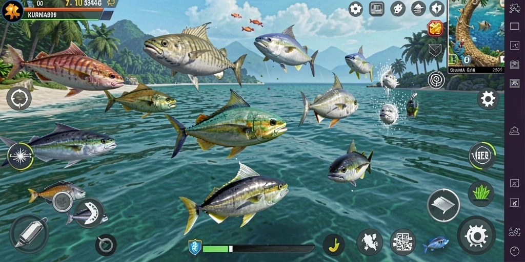 Screenshot gameplay KURNIA898 yang menampilkan aksi Tembak Ikan.