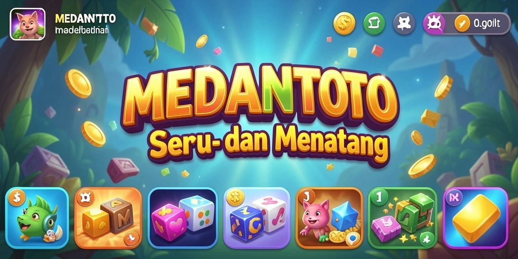 Tampilan gameplay MEDANTOTO yang menarik dan penuh warna.