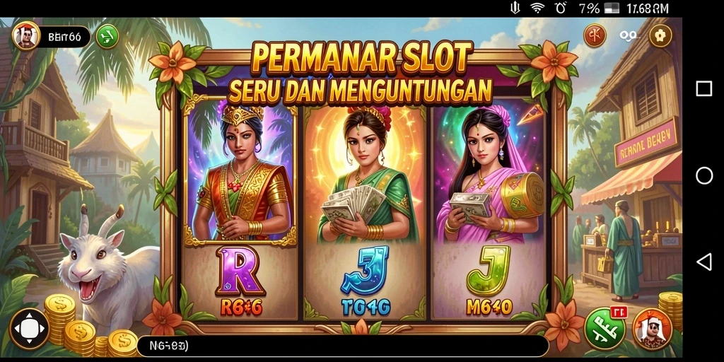 Tampilan gameplay seru dalam aplikasi R6R6 yang menampilkan slot menawan.