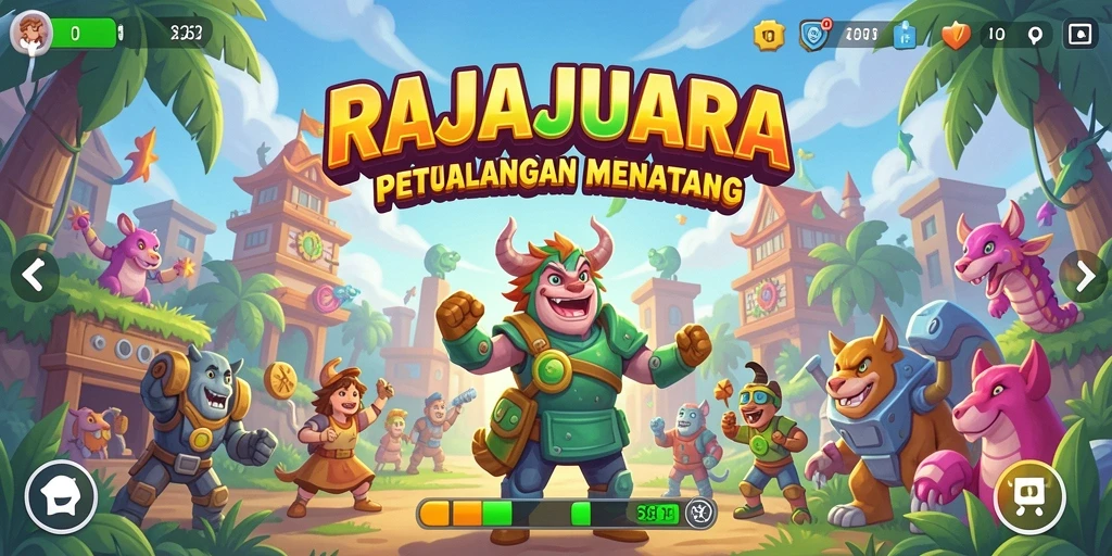 Tampilan gameplay seru yang menantang di RAJAJUARA.