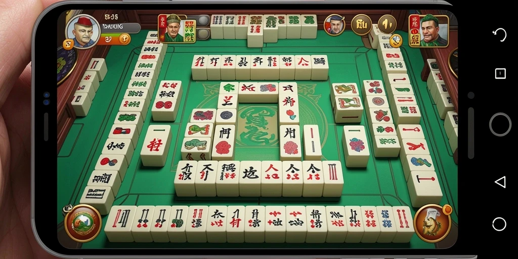 Tampilan gameplay Mahjong yang seru dan menantang.