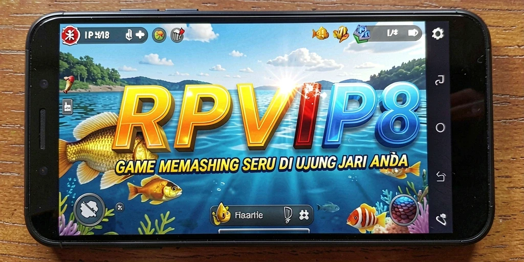 Tampilan gameplay RPVIP8 yang seru dan realistis saat memancing.