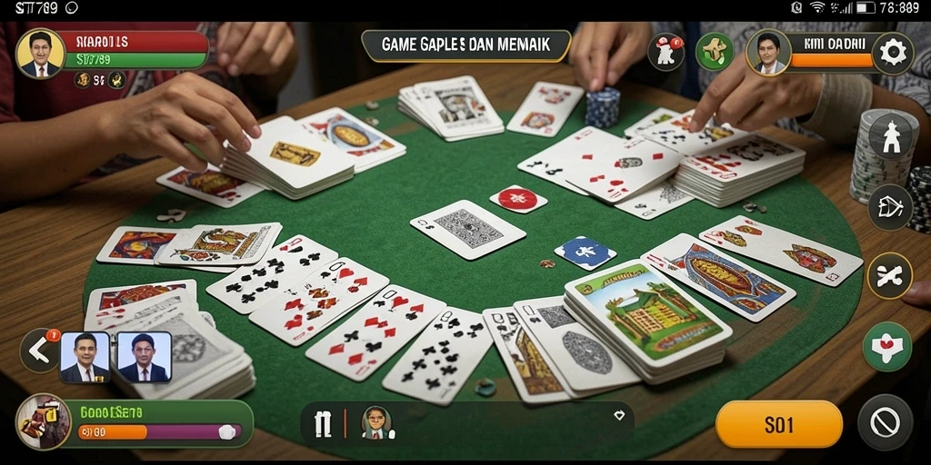 Screenshot gameplay Gaple di ST789 yang seru dan menarik.