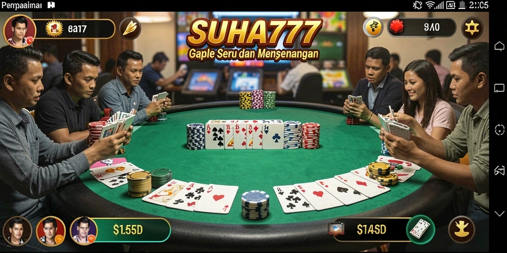Tampilan gameplay Gaple yang seru dan interaktif.