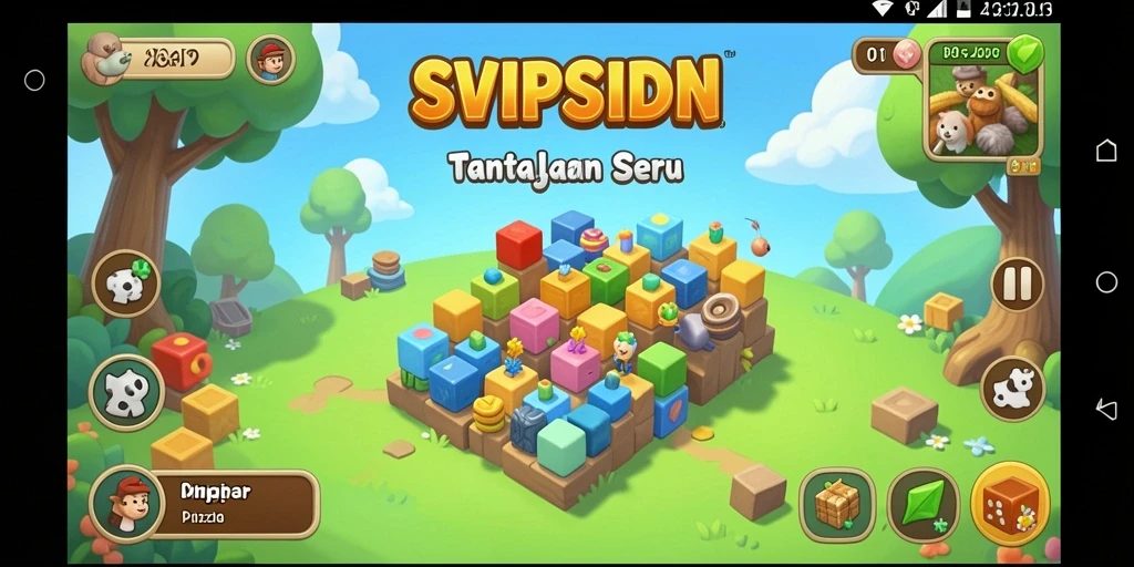 Tangkapan layar gameplay SVIPSIDN yang menampilkan tantangan Puzzle.