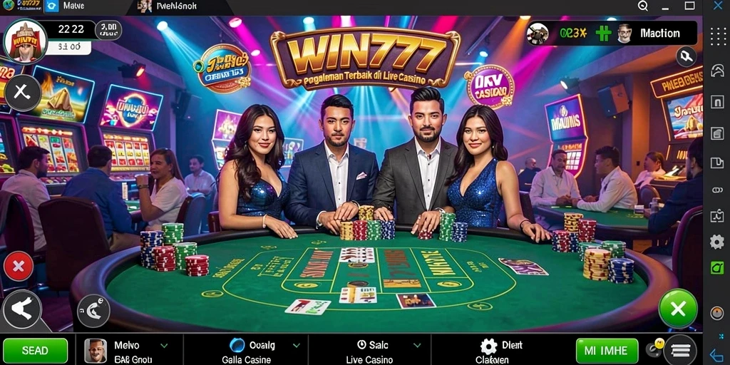 Tampilan gameplay Live Casino yang mendebarkan dan interaktif.